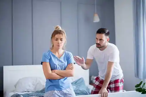 Young couple in argument